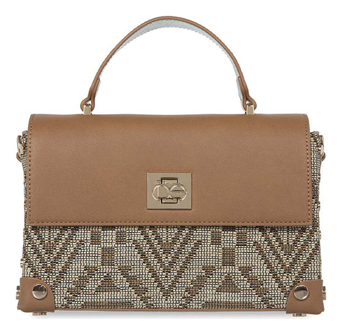 Bolsa Briefcase Para Mujer Cloe Rafia Diseño Mediano