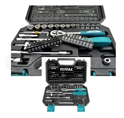 Juego De Dados Marca Total, 45 Piezas, Socket Set 