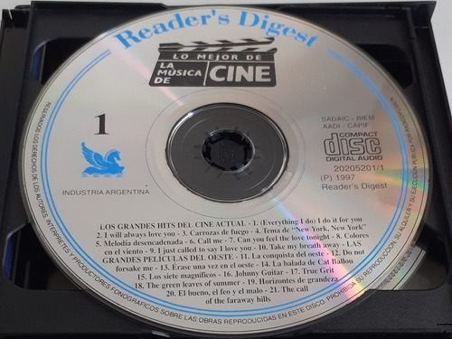 Reader's Digest Lo Mejor De La Música De Cine 5cd's-1997 Arg