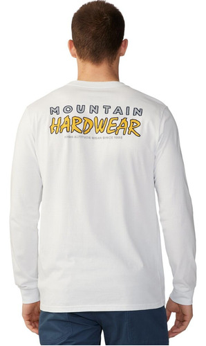 Mountain Hardwear Logo Landscape Manga Larga Fogbank Xl