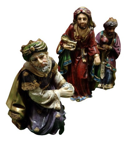 3 Reyes Magos, Artesanía Resina, Melchor, Gaspar Y Baltazar.