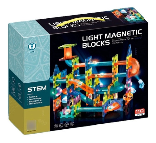 Bloques Magnéticos Luz 110 Piezas - Espacio Regalos