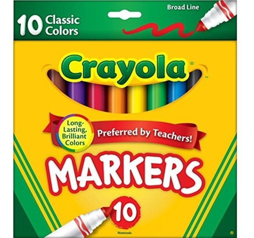 Marcadores Crayola Grueso  10 Colores 