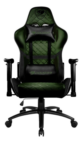 Cadeira de escritório Cougar Armor One gamer ergonômica  preta e x com estofado de couro sintético