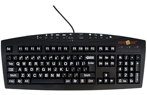 Ablenet Mg - Teclado Negro Con Letras Blancas Pa