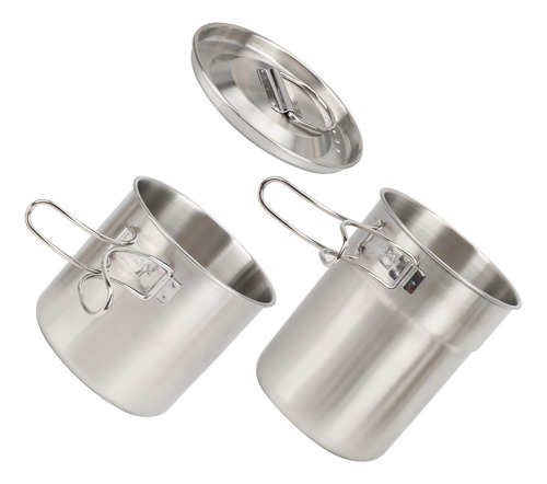 A 2pcs Taza De Cocina De Acero Inoxidable Plegable