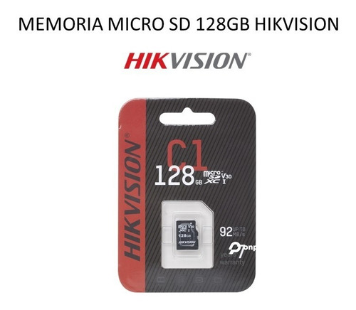 Memoria Microsd 128gb Clase 10 Hikvision