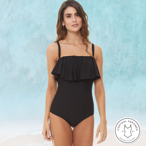 Traje De Baño Bolero Strapless Control Abdomen 30735