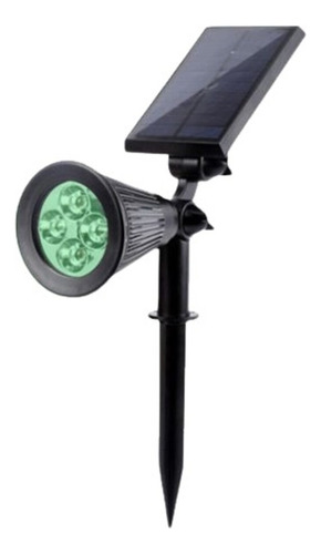 Foco Led Solar De Jardin C/ Fotocelula 2w Luz Verde  Sol_103