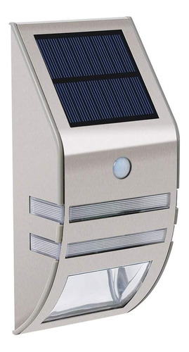 Aplique Lampara Luz Led Solar Pared C/sensor - Aluminio. Uni