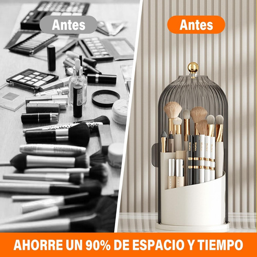 Organizador De Maquillaje Giratorio, Organizador Con Tapa