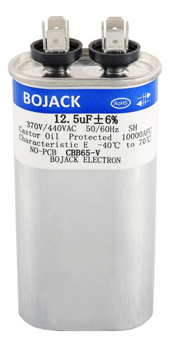 Bojack 12.5 Uf ± 6% 12.5 Mfd 370v/440v Cbb65 Condensador De