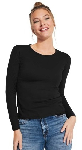 Polera Mujer Manga Larga 100% Algodón Roly Modelo Extreme