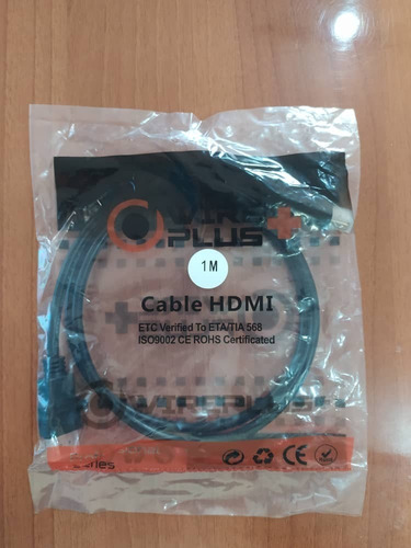 Cable Hdmi 1 2 5 Metros Negro Nuevo Sellado Tienda Fisica