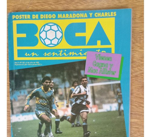 Revista Boca Un Sentimiento Nº107 Poster Diego Maradona Char