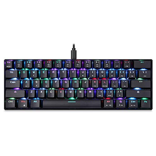 Motospeed. Teclado Mecanico Portatil, 61 Teclas, Rgb