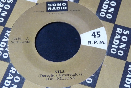 Jch- Los Doltons Nila 45 Rpm Rock Surf Peru