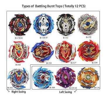 Jimi Bey Battling Top Burst Gyro Toy Set 12 Spinning Top Ssb