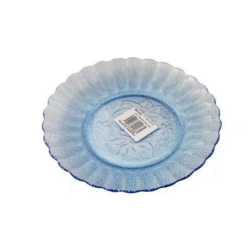 Plato Postre 18,5 Cm. Vidrio Azul Durax X Mayor Solo Retiro