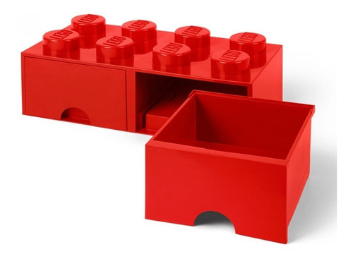 Bloques Apilables Para Armar LEGO BRICK DRAWER 8 Con Cajones Lego X1 4006 Color Rojo