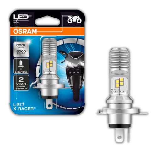 Lâmpada Led Moto H4 Hs1 Osram X Racer 6000k 12v 5w