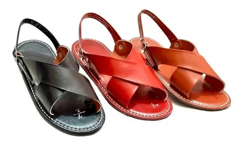 12pares Mayoreo Huarache Cruzado Artesanal Calentano En Piel