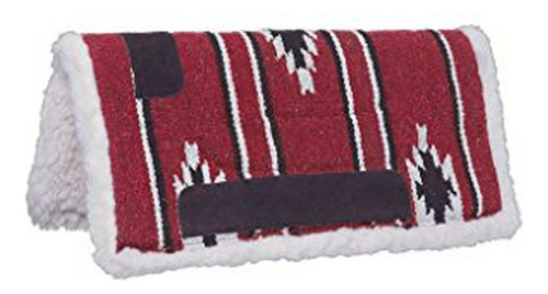 Tough 1 Miniatura Sierra Saddle Pad, Rojo - Negro - Crema.