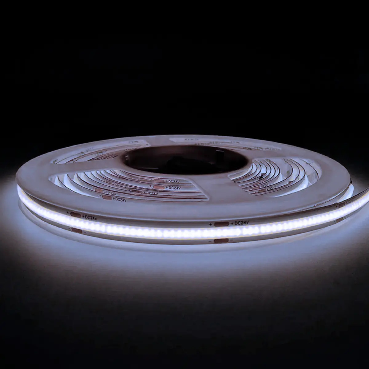 Cinta Led Cob Luz Fría Continua 11W/m 1100lm/m Tira 5m 24v Sec Demasled