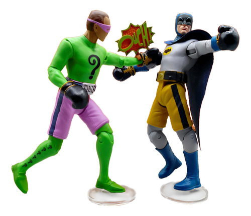 Set Figura Batman Vs Acertijo Retro Boxeadores Mcfarlane