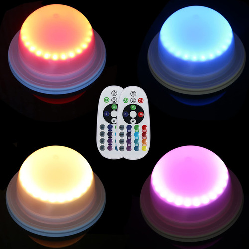 Acmee Paquete De 4 Luces Led Debajo De La Mesa Para Fiestas,