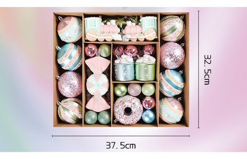 Decoración Para Árbol De Navidad, Color Pastel, 70 Colgantes