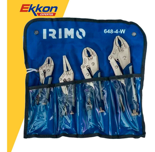 Set De Pinza Irimo 4 Piezas Presion Curva Plana 648-4-w