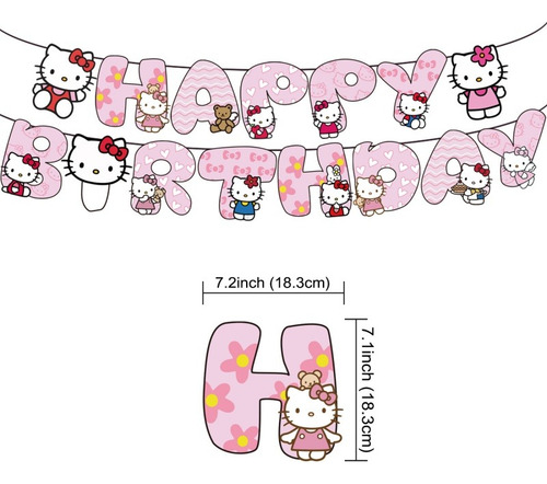 Kit De Globos De Hello Kitty Para Decoración De Cumpleaños