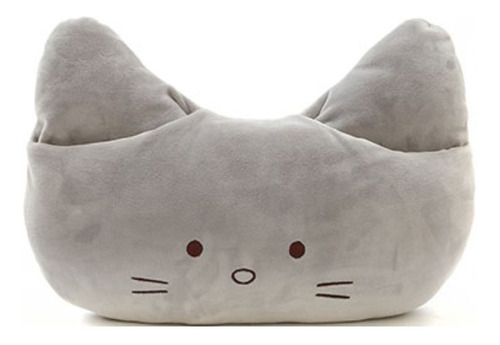 Almofada Gato Com Encaixe Para Mãos Miniso - Cor Cinza