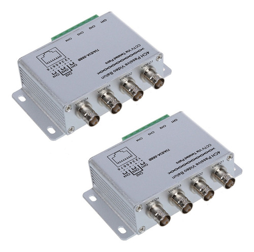 Transceptor Balun De Vídeo Pasivo 2x Utp De 4 Canales