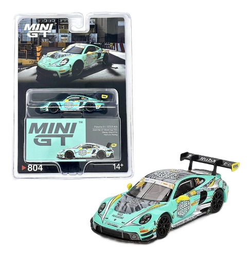Mini Gt Porsche 911 Gt3 R #28 Hubauto Racing #804 1/64 Agua