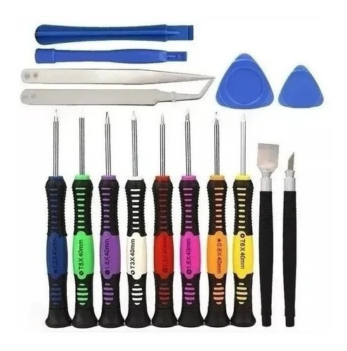 Imagem 2 de 5 de Kit Chaves De Precisão Com 16 Peças Para Conserto De Celular
