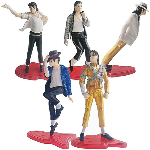 Bomjjor 5 Pack Action Figure Michael Jacksn Dolls Rock King