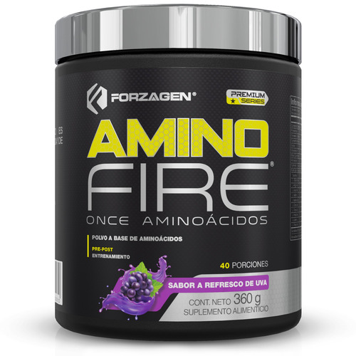 Forzagen Eaa Amino Fire 360g | Com L-glutamina e bebida energética de uva