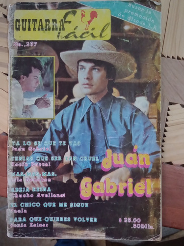 Juan Gabriel En Revista Guitarra Facil Poster Crystal