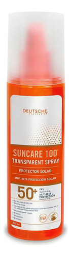 Protector Solar Transparente Suncare 100 Spray 200ml