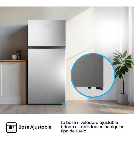 Hisense RT19N6ACX-Refrigerador Top mount,19 pies cúbicos,Control digital táctil,Total No Frost,Puerta reversible,75x79x169cm(AnchoxLargoxAlto),Gris