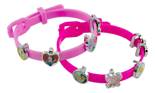 Brinquedo Infantil Menina Kit Pulseira Disney Princesa 29 Pç