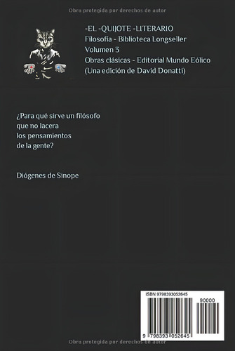 Frases Y Anécdotas De Diógenes El Cínico, De De Sinope, Diógenes., Vol. 1. Editorial Independently Published, Tapa Pasta Blanda, Edición 1 En Español, 2023