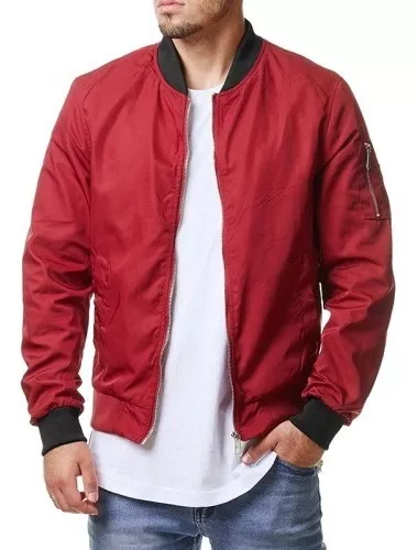 Bomber Rojo Casacas Hombre | MercadoLibre 📦