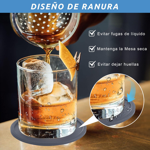 12pcs Portavasos De Silicona Antideslizantes Para Mesa Con
