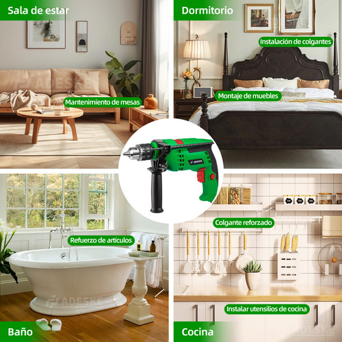 Rotomartillo Taladro Cincelador Perforador Sds Industrial Color Verde alta calidad