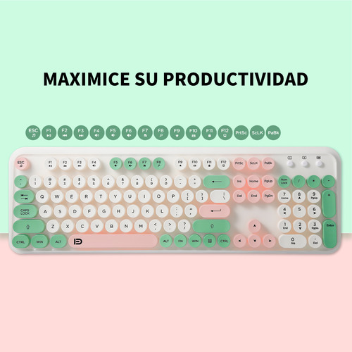 Kit De Teclado Y Ratón Inalámbricos Ergonómicos