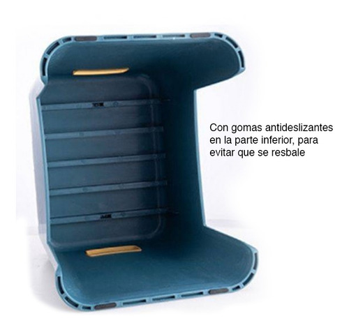 Imagen 4 de 9 de Piso Alzador Niños Multiuso Doble Escalón Azul Hasta 100kg