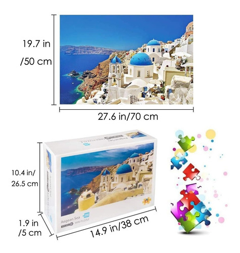Imagen 4 de 8 de Rompecabezas De Paisaje Del Mar Egeo, 1000 Piezas